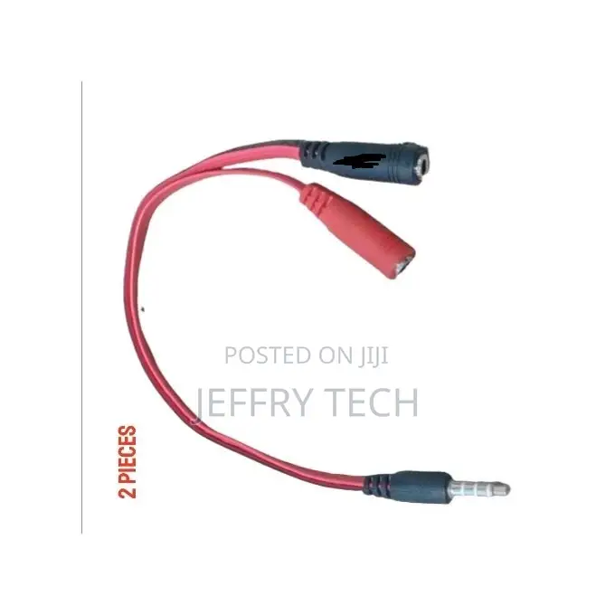 2pcs 3.5mm Male to 2female Audio Jack Earphone 2way Splitter