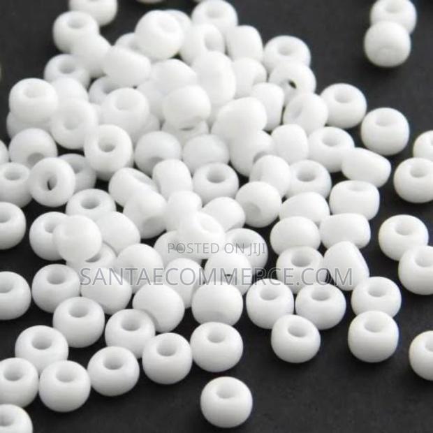 100 PCS Crystal White Hair Beads