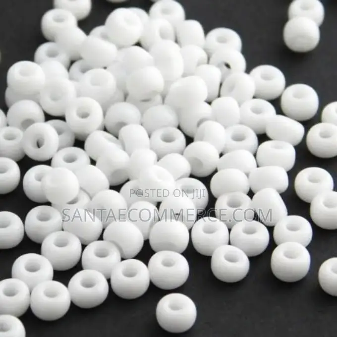 100 PCS Crystal White Hair Beads