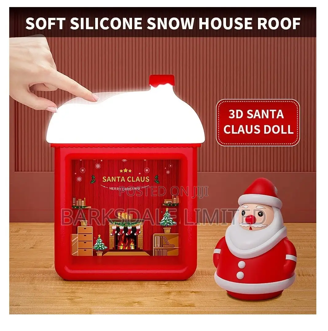 Red Christmas Snow House Snowman Santa Clause Xmas Led Light