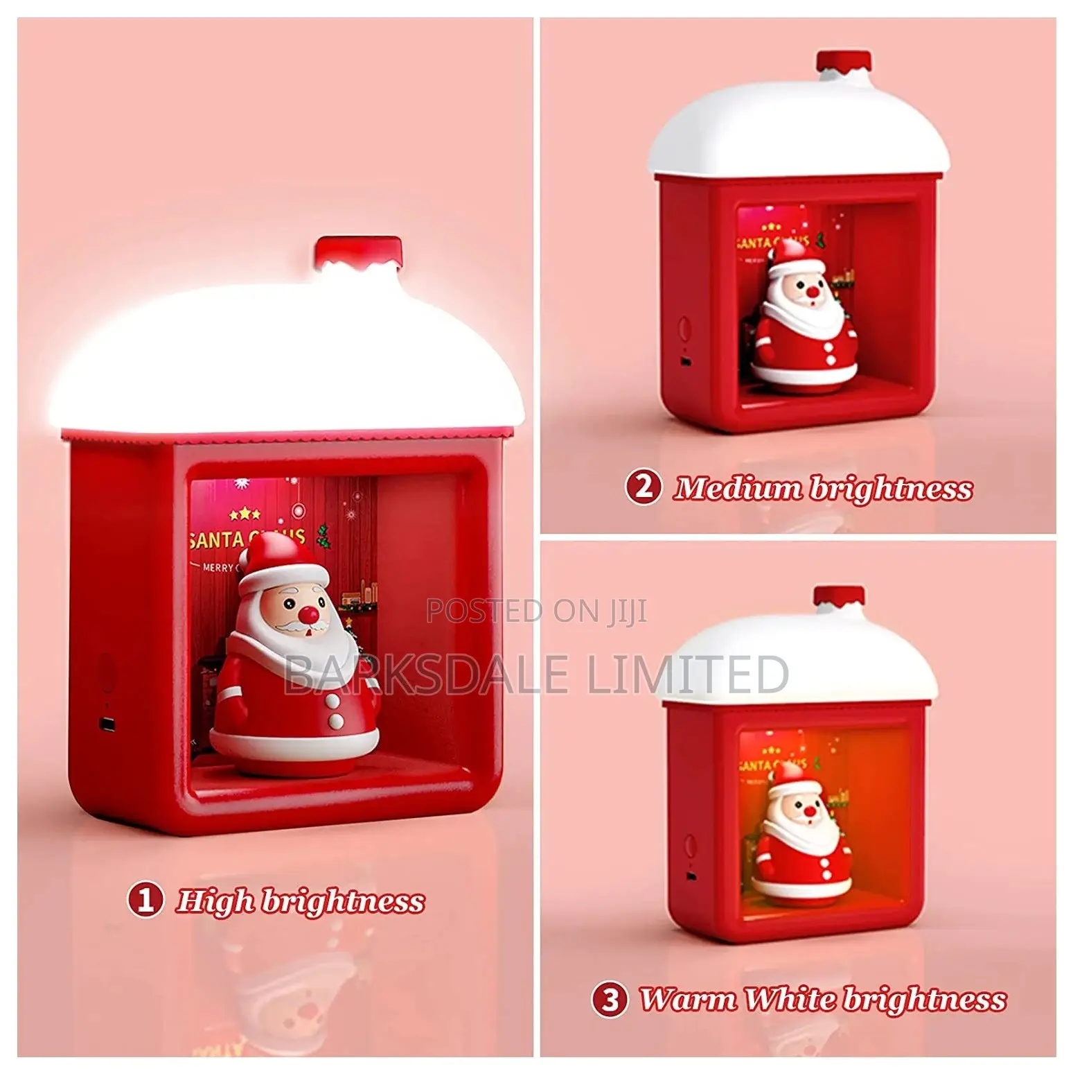 Red Christmas Snow House Snowman Santa Clause Xmas Led Light