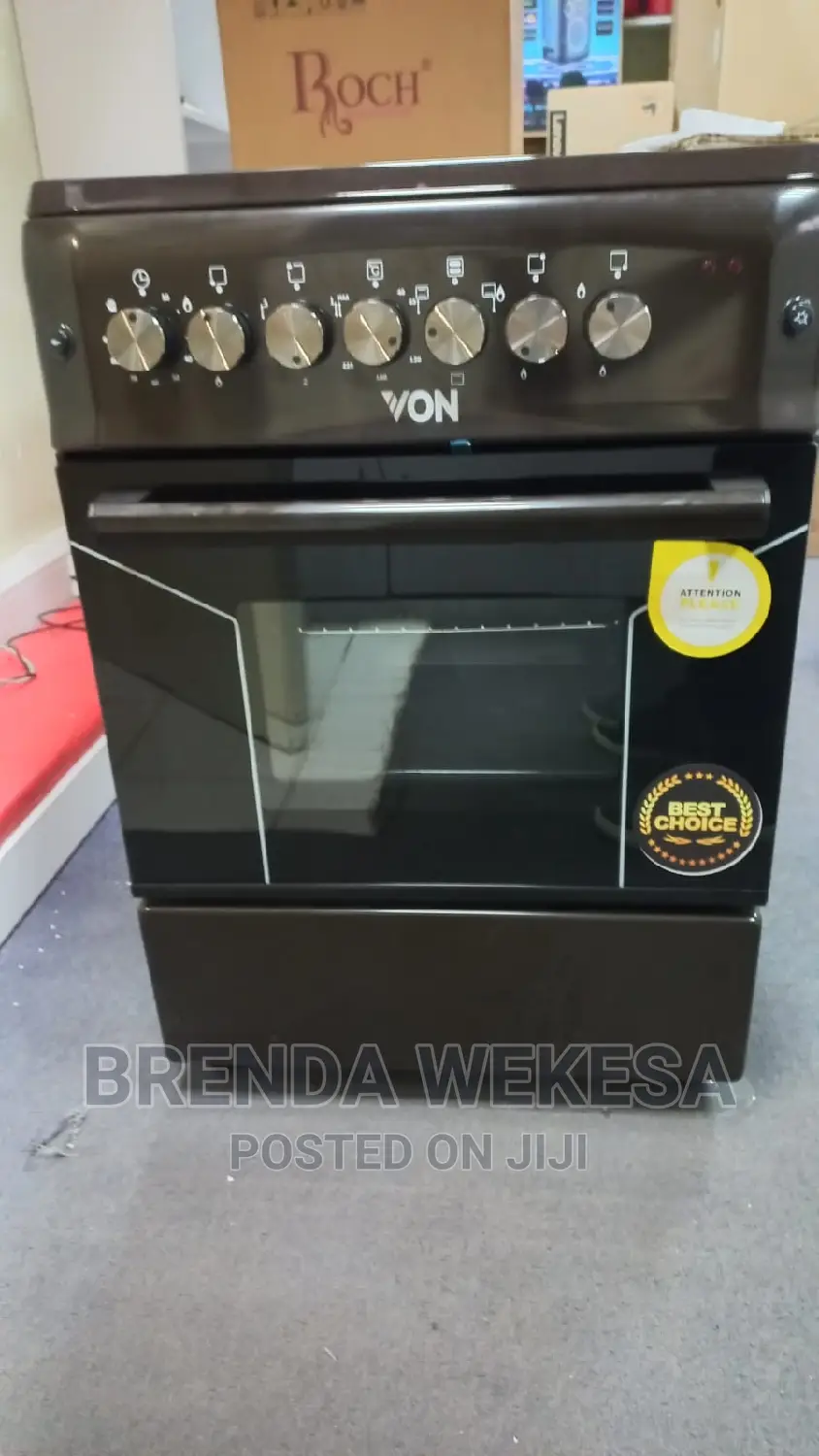 Von 60*60 3 Gas + 1 Electric Cooker - Brown
Boxlight Kenya