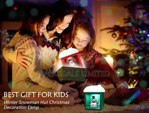 Green Christmas Snow Man House Snowman Santa Clause Xmas Led