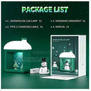 Green Christmas Snow Man House Snowman Santa Clause Xmas Led