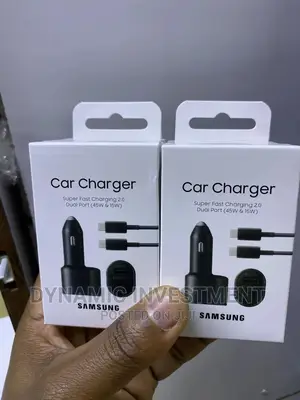 Original Samsung Super Fast Dual Car Charger(45W+15W