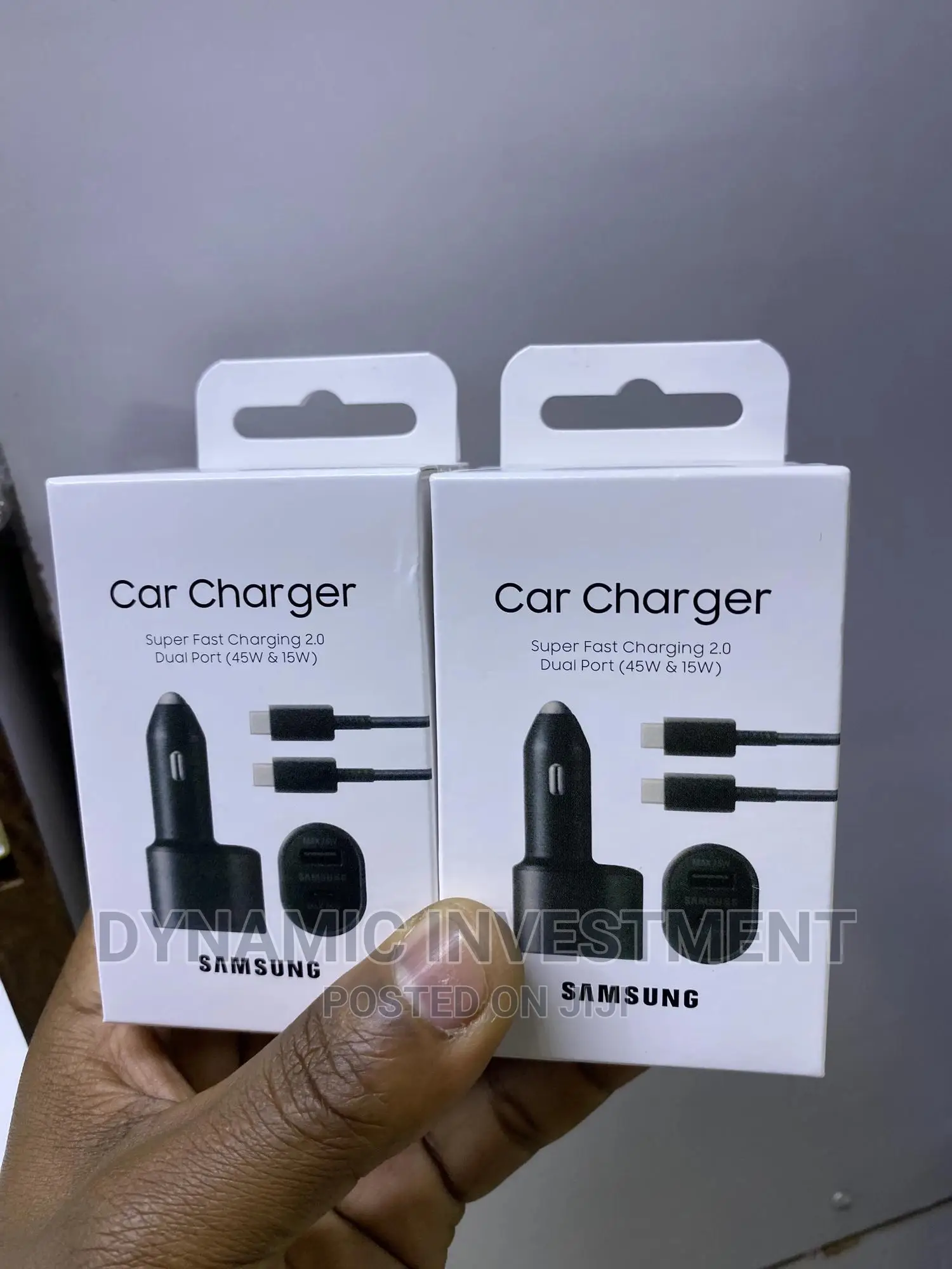 Original Samsung Super Fast Dual Car Charger(45W+15W
