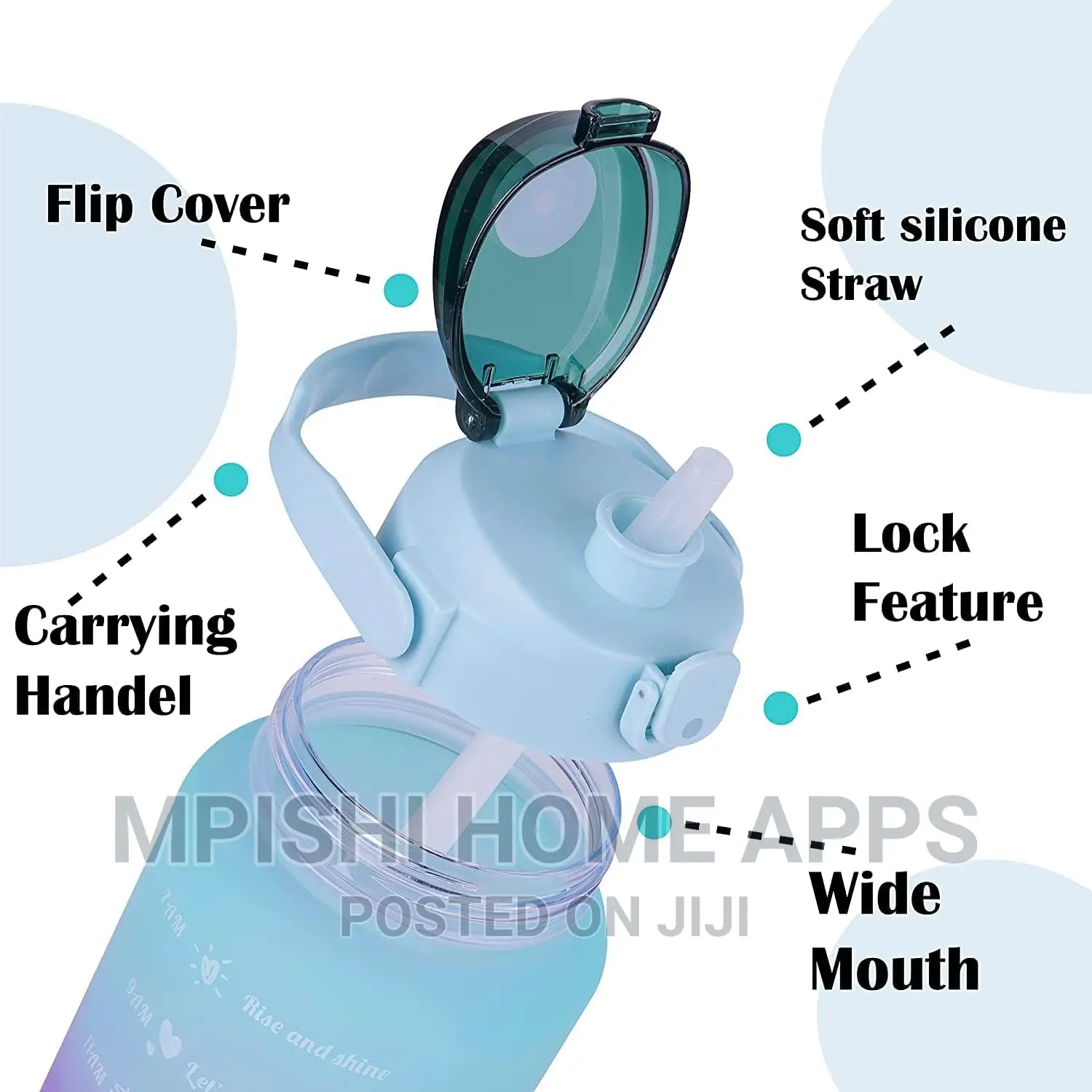 3 in 1 Motivational Water Bottle