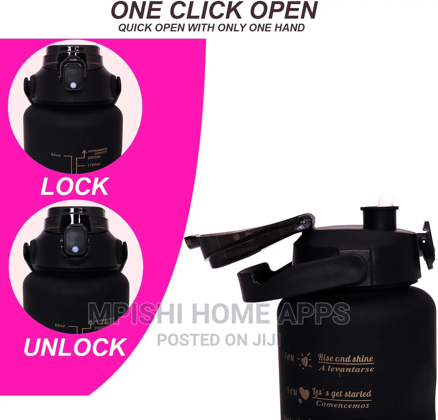 3pcs Motivational Water Bottles