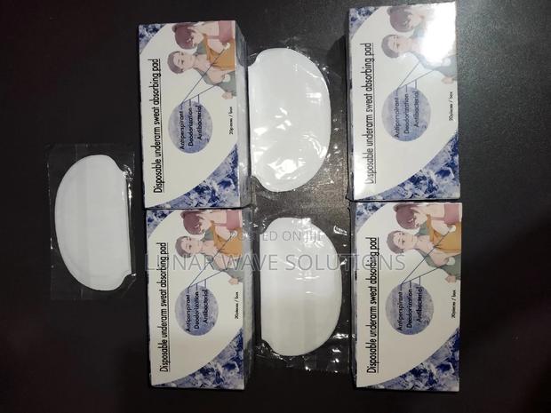 White Underarm Sweatpads 10 Pairs in Box - thumbnail 4