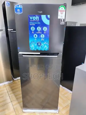Von VART-26NMS Double Door Fridge, 202L - Silver