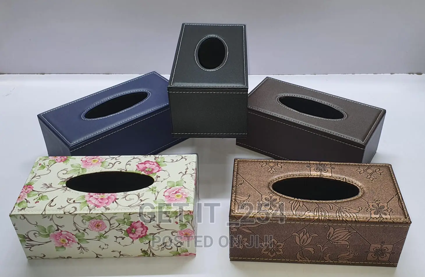 Leather Box Serviet Holder With Magnetic Lock