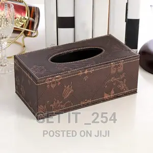 Leather Box Serviet Holder With Magnetic Lock