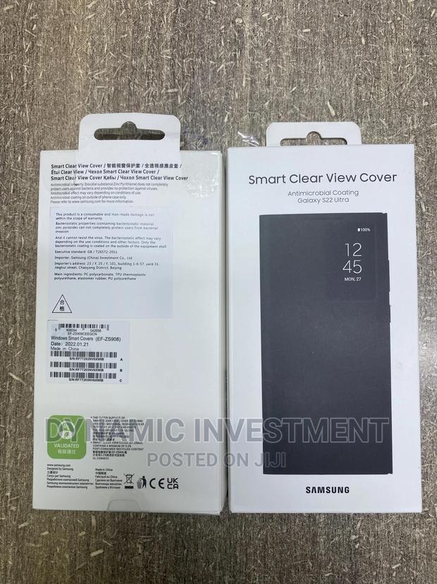 Samsung Galaxy S22 Ultra Smart View Wallet Case- Black - thumbnail 3