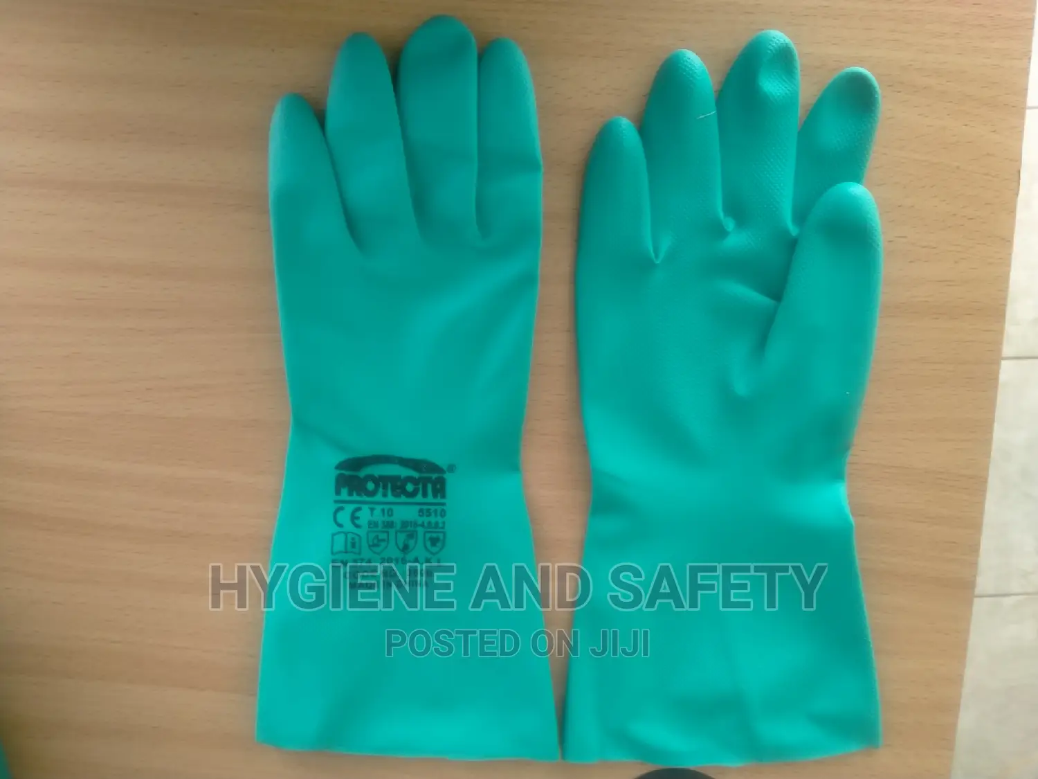 Green Nitrile Chemical Gloves