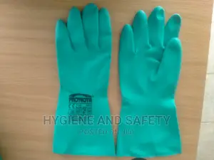 Green Nitrile Chemical Gloves