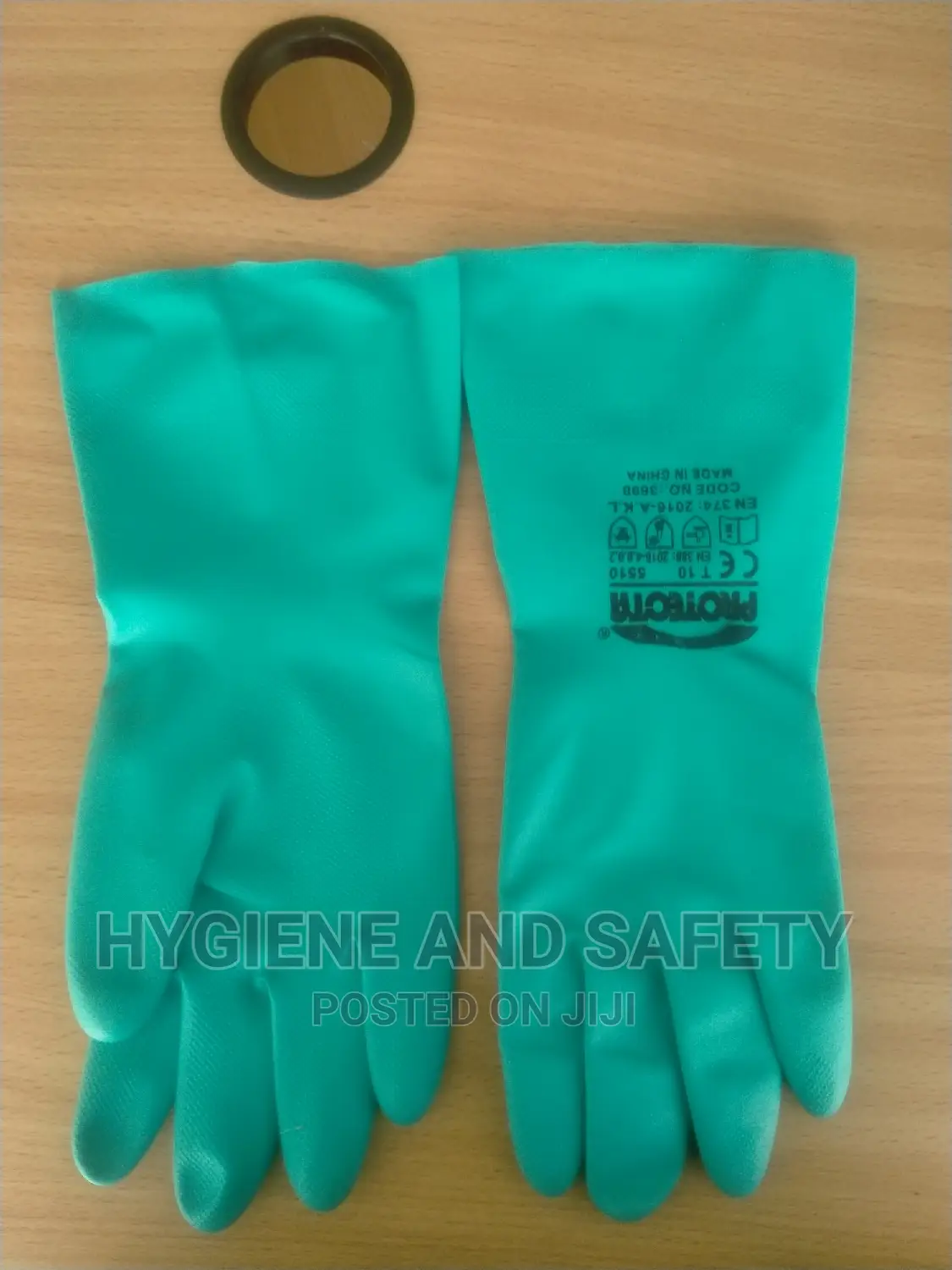 Green Nitrile Chemical Gloves