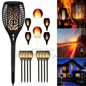 6 Pieces LED Solar Flame Lamp/Light