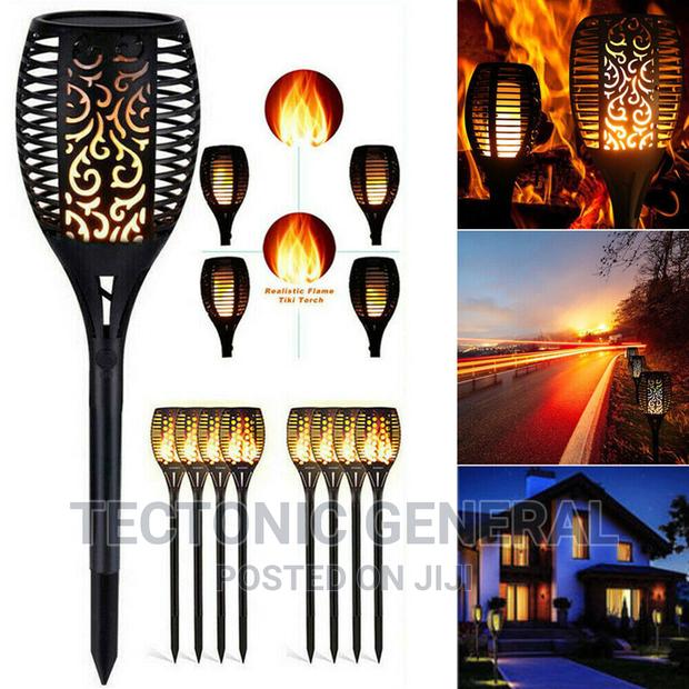 6 Pieces LED Solar Flame Lamp/Light - main view