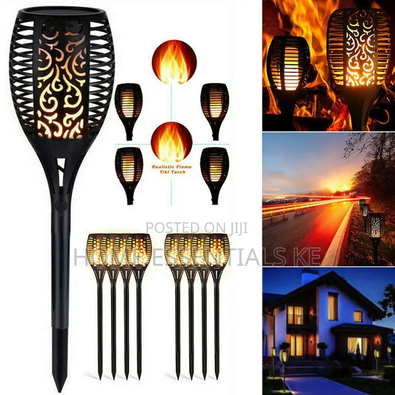 6 Pieces LED Solar Flame Lamp/Light