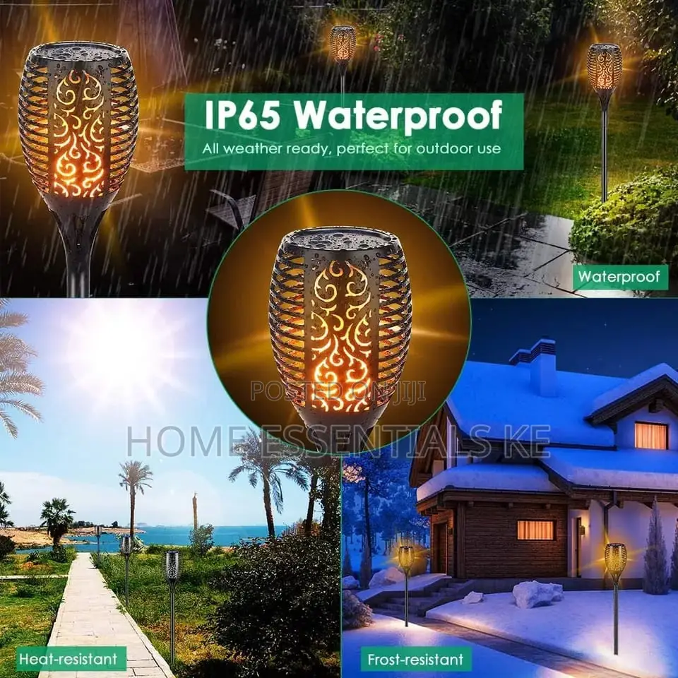 6 Pieces LED Solar Flame Lamp/Light