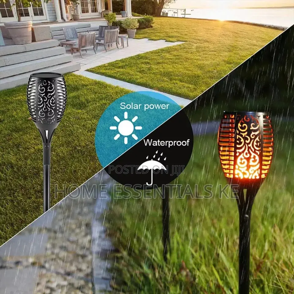 6 Pieces LED Solar Flame Lamp/Light