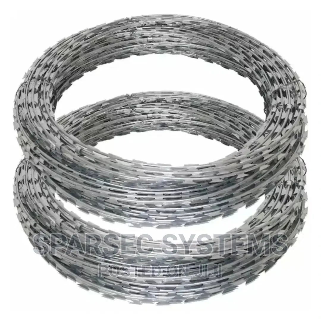 Double Galvanized Silver Razor Wire