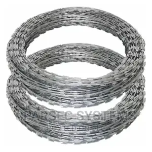 Double Galvanized Silver Razor Wire