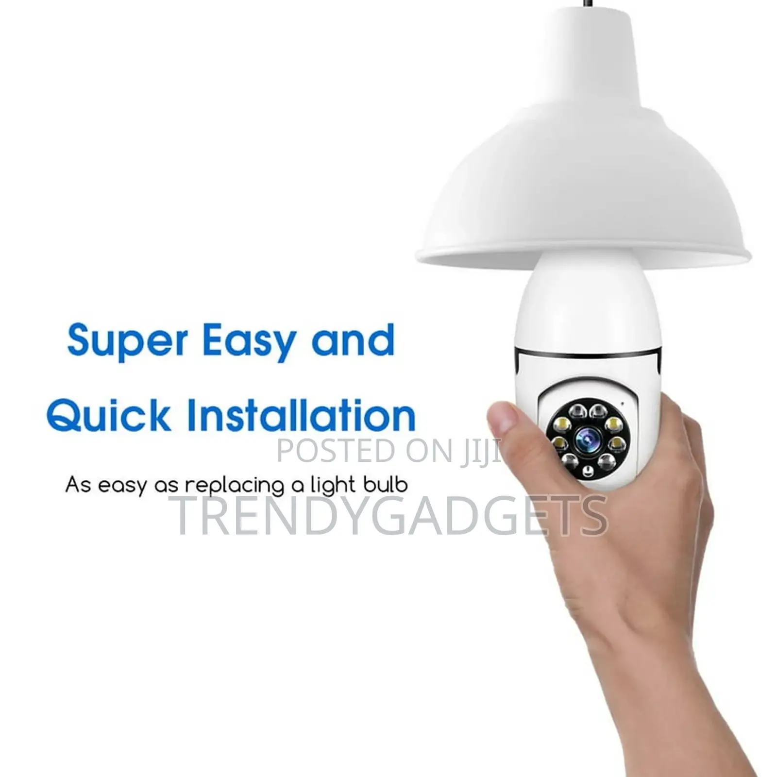 2 in 1 Panoramic Wi-Fi Camera With E27 3.0MP Full HD 1080P B