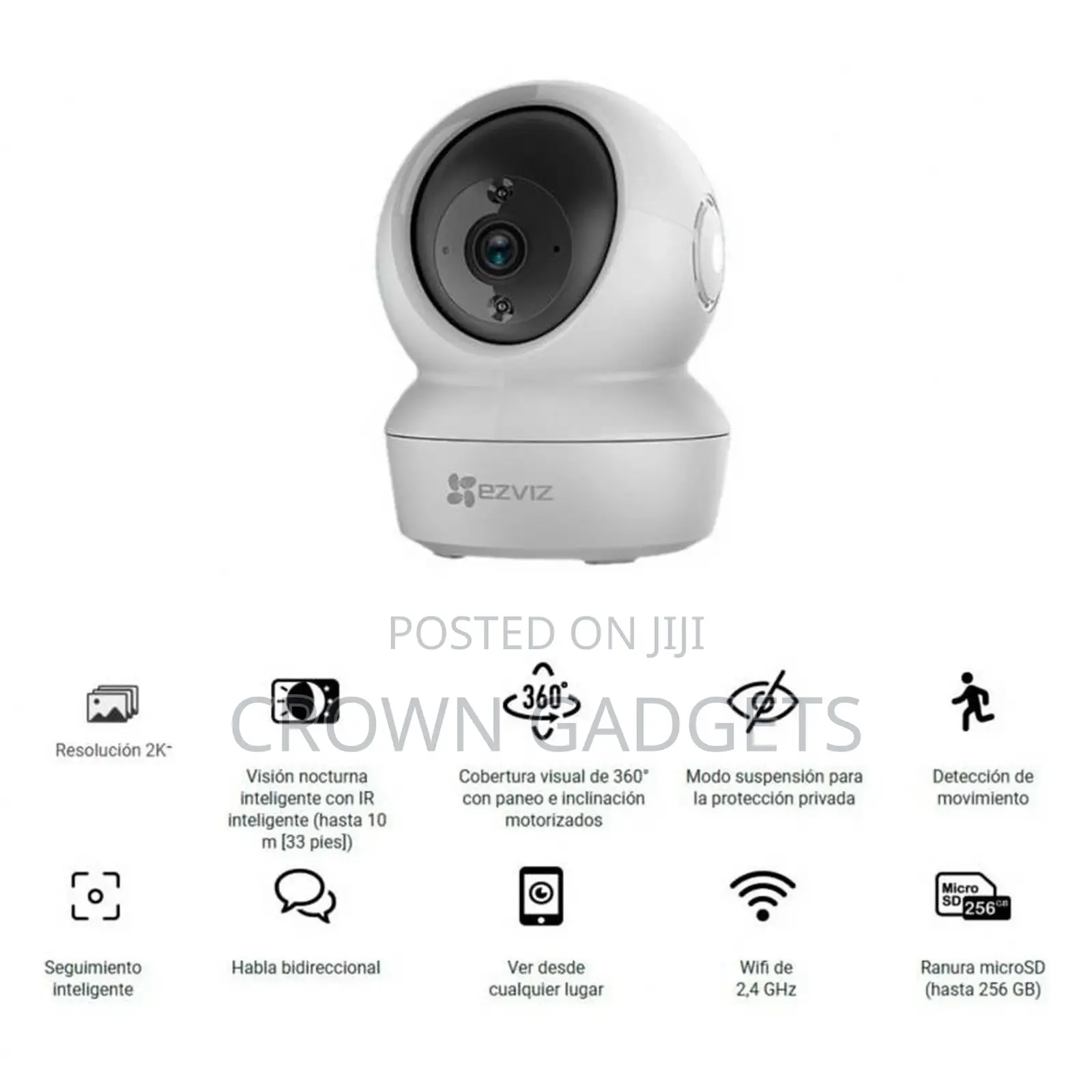 Pan/Tilt 4MP Wifi Surveillance Camera With 360°