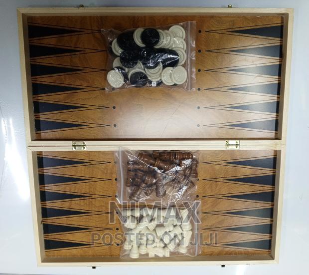 Chess Backgammon Wooden Set - thumbnail 4