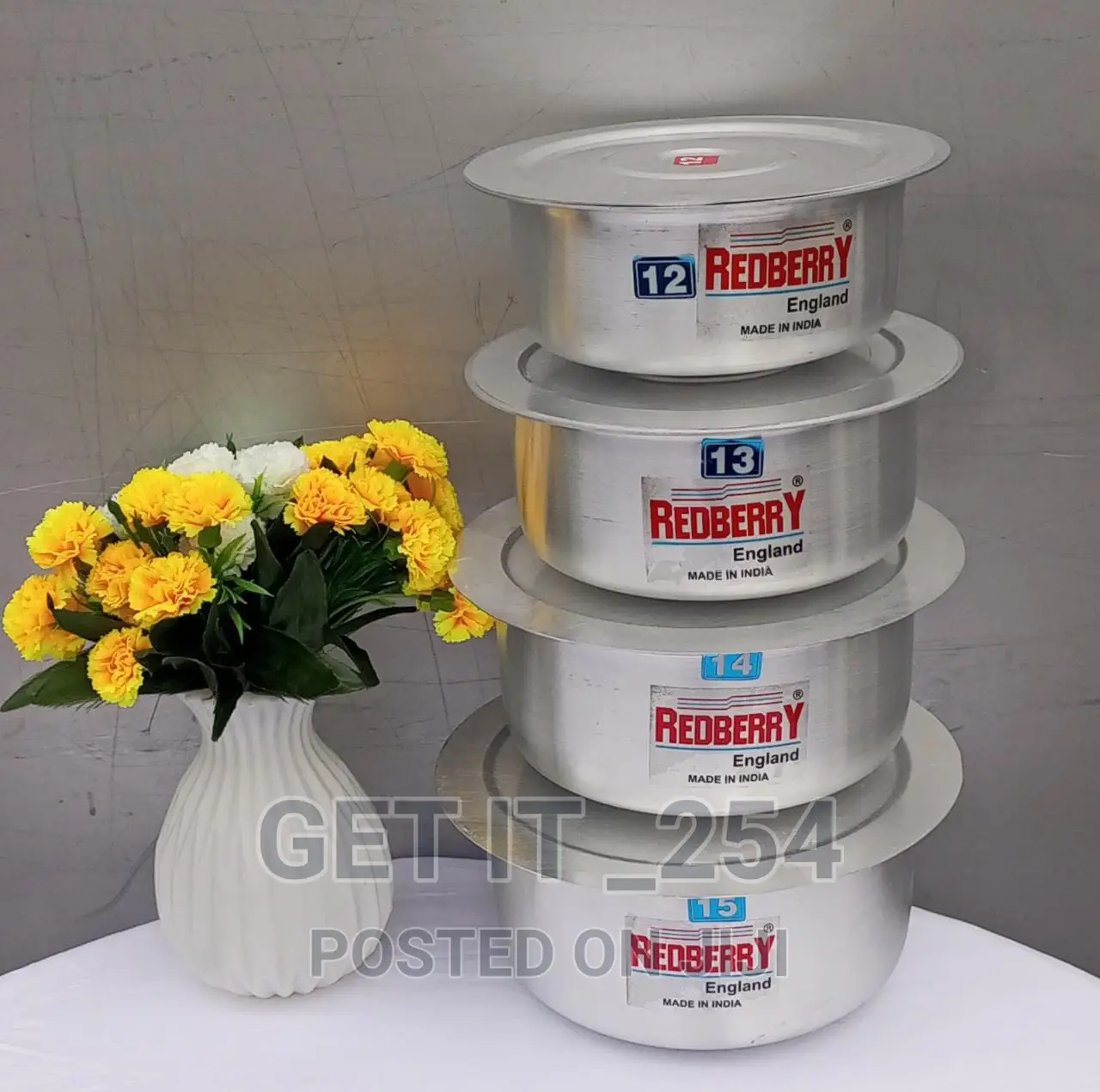 Heavy Gauge Alluminium Sufurias 4 PCS Small Size Set