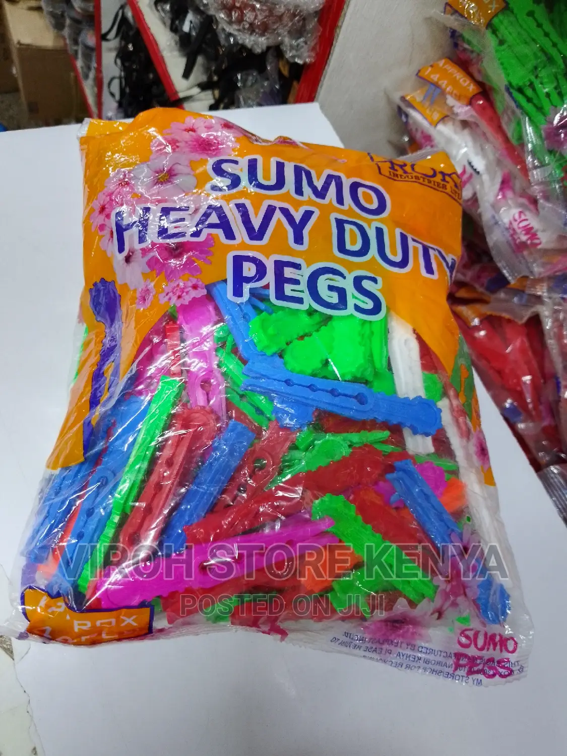 Multicolor Sumo Heavy Duty Pegs 144pcs