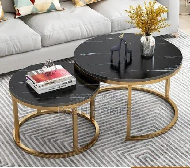 Nesting Coffee Table Marble Effect
