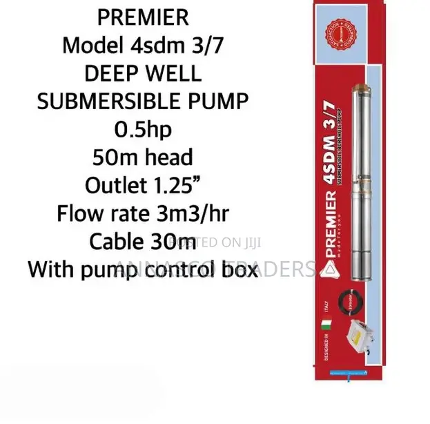 Powerful 0.5 HP Submersible Pump With 30M Cable Pump Control