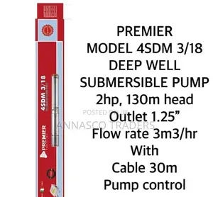 Newpremier 2 HP Submersible Pump With 30M Cable Pump Control