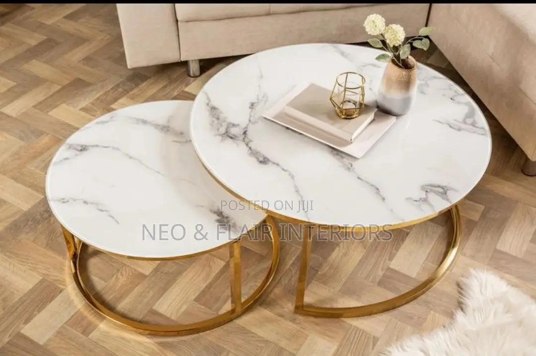 Glass Marble Nesting Tables