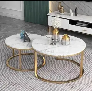 Marble Effect Glass Nesting Tables