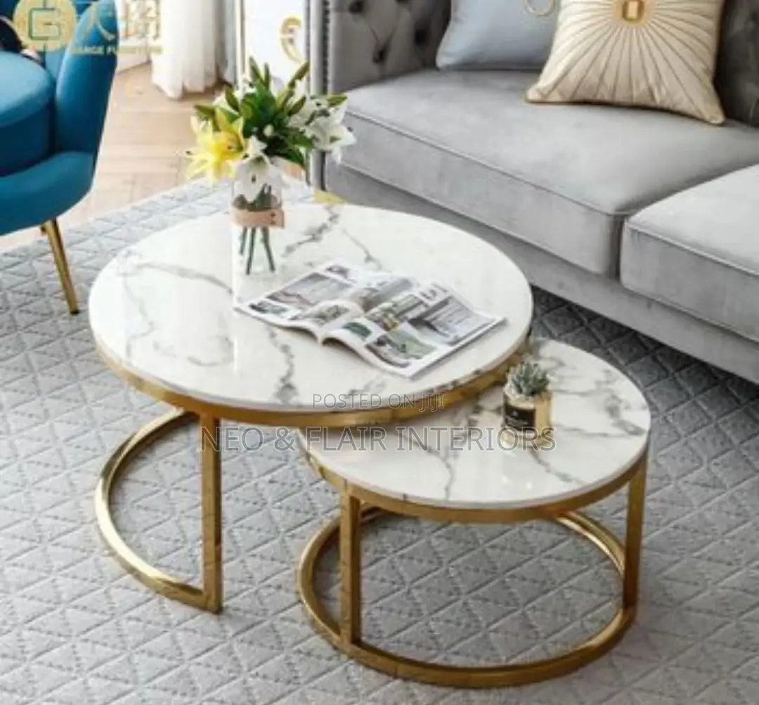 Imported Pure Marble Nesting Tables