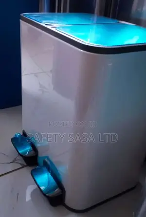 Bs-24l Stainless Steel Pedal Bin +Abs. Double