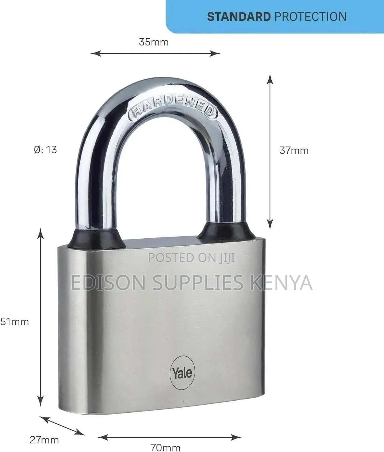 Yale Padlock 70mm Heavy Duty Padlock Hardened Protection