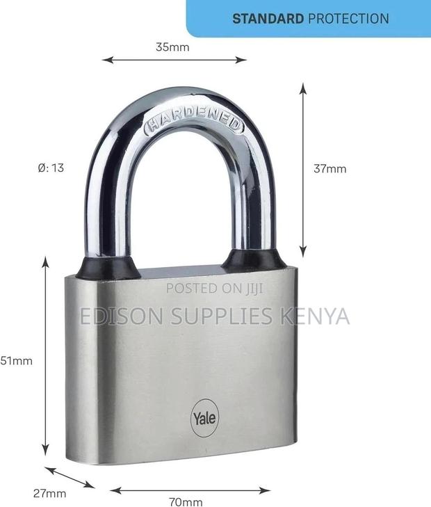 Yale Padlock 70mm Heavy Duty Padlock Hardened Protection - thumbnail 3