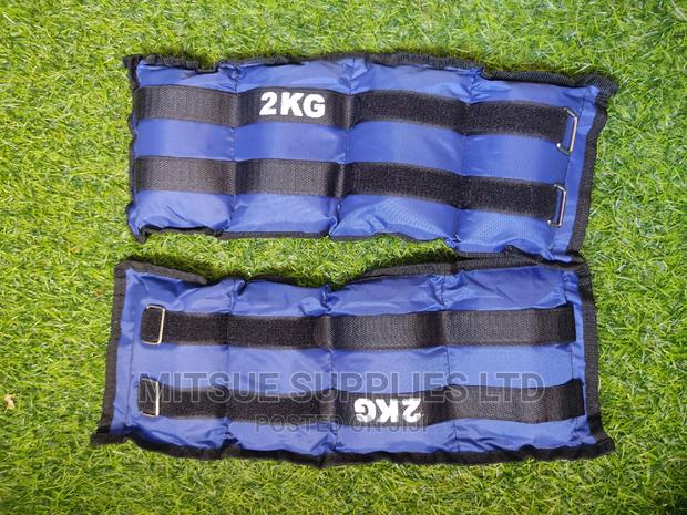 Pair Of Ankle Wrist Weight 2kgx2 - Blue Black - thumbnail 2