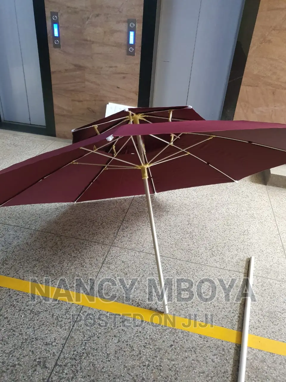 Folding Outdoor Umbrella With Iron Pipe 2.7m Diameter, 2.3m