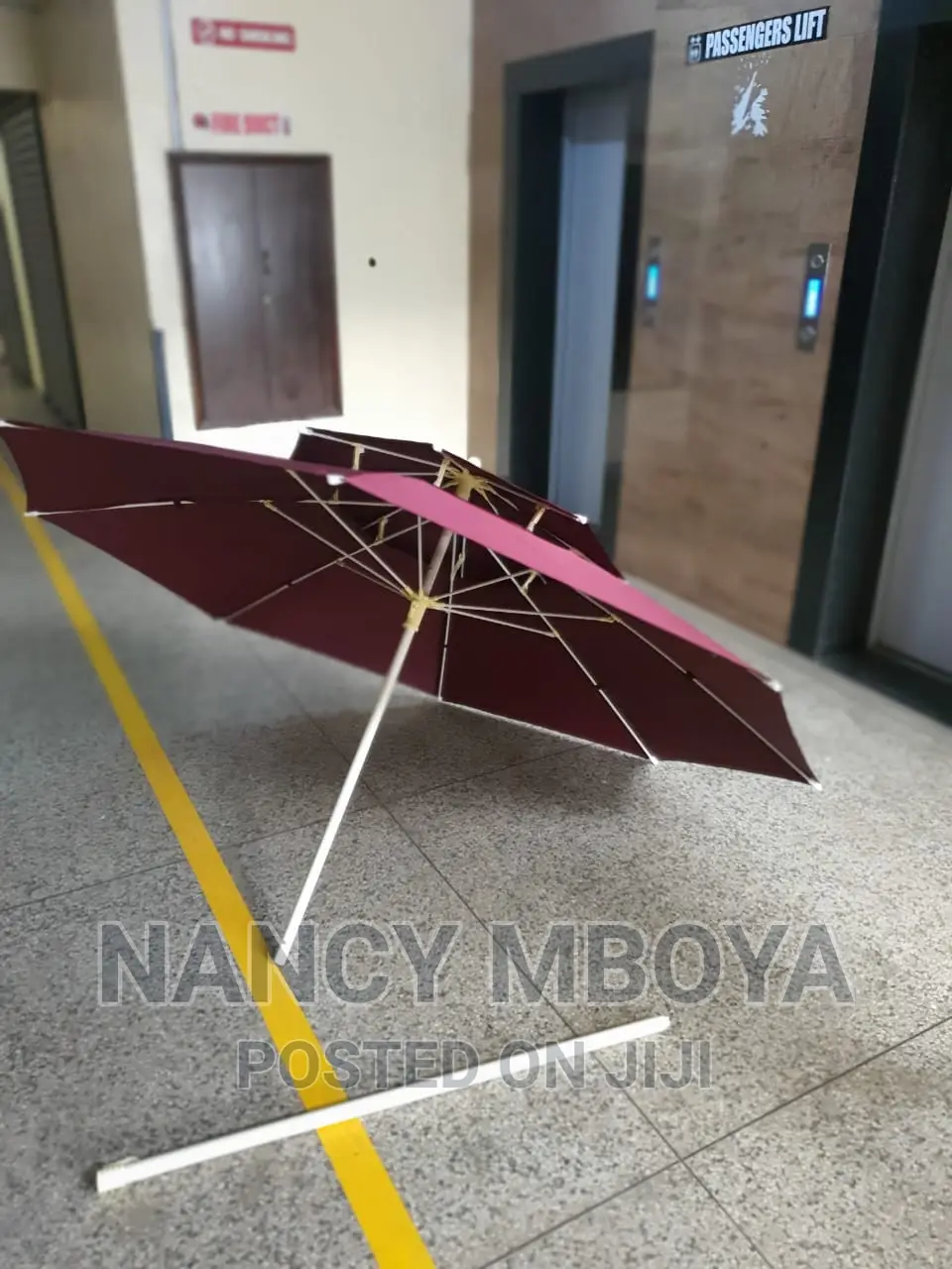 Folding Outdoor Umbrella With Iron Pipe 2.7m Diameter, 2.3m