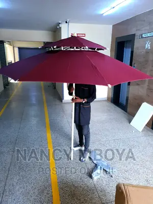 Folding Outdoor Umbrella With Iron Pipe 2.7m Diameter, 2.3m