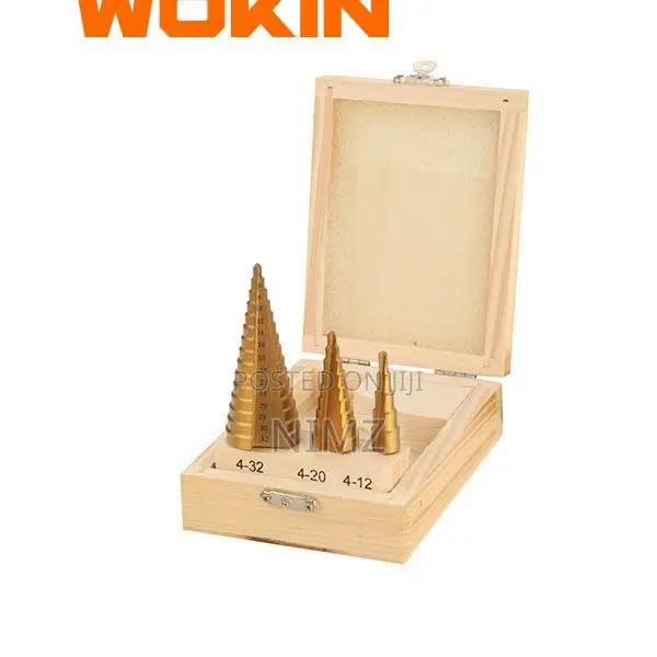 Original 3pcs Step Drill Bits Set 4-12x2mm, 4-20x2mm, 4-32x