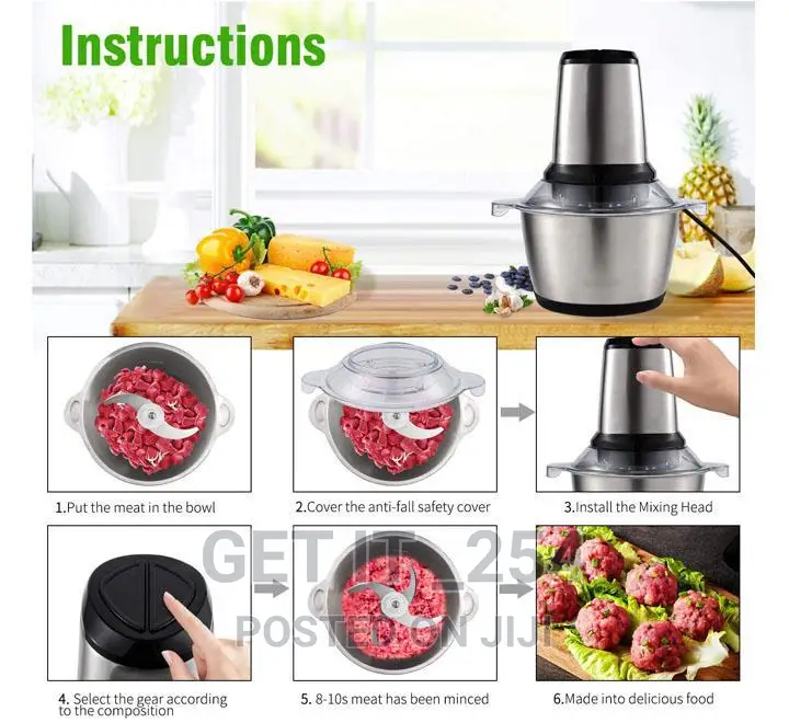 2L Multifunctional Electric Chopping Machine Most Cooking