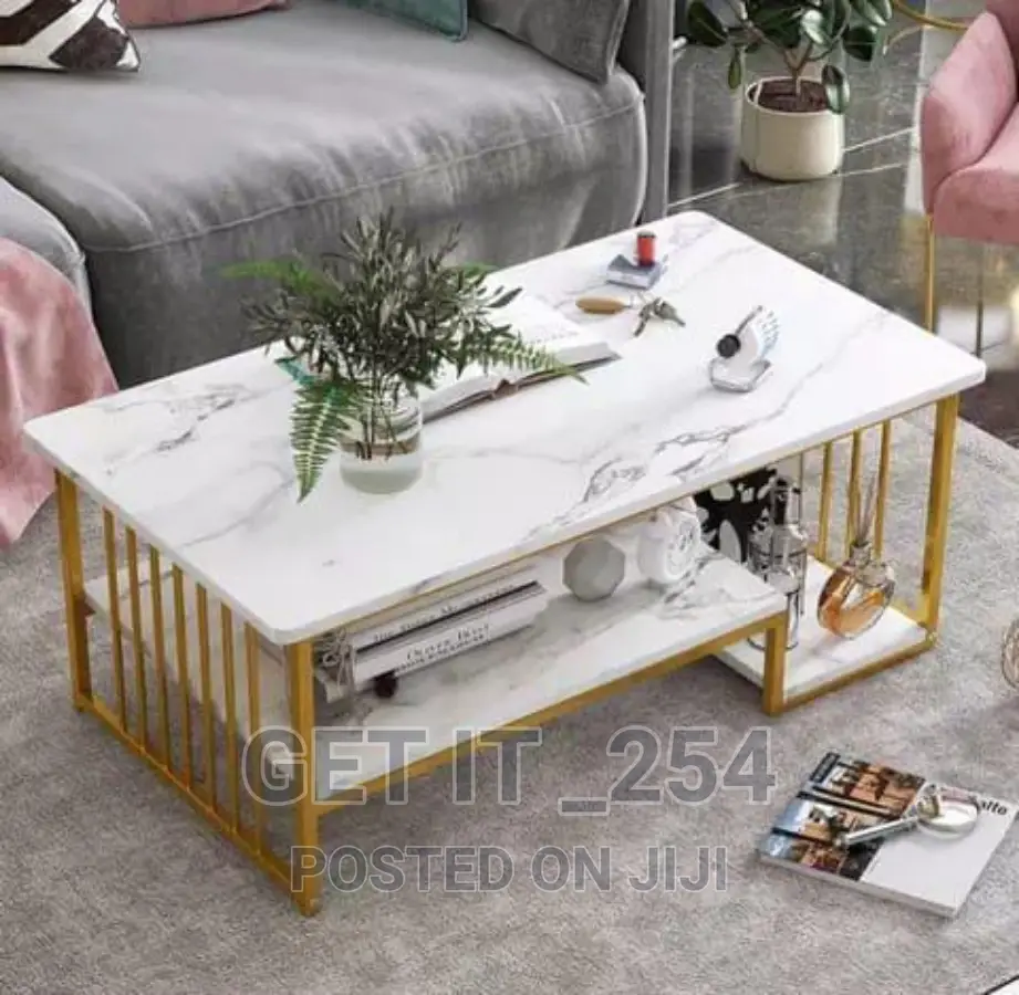 Modern Luxury Marble Effect Coffee Table