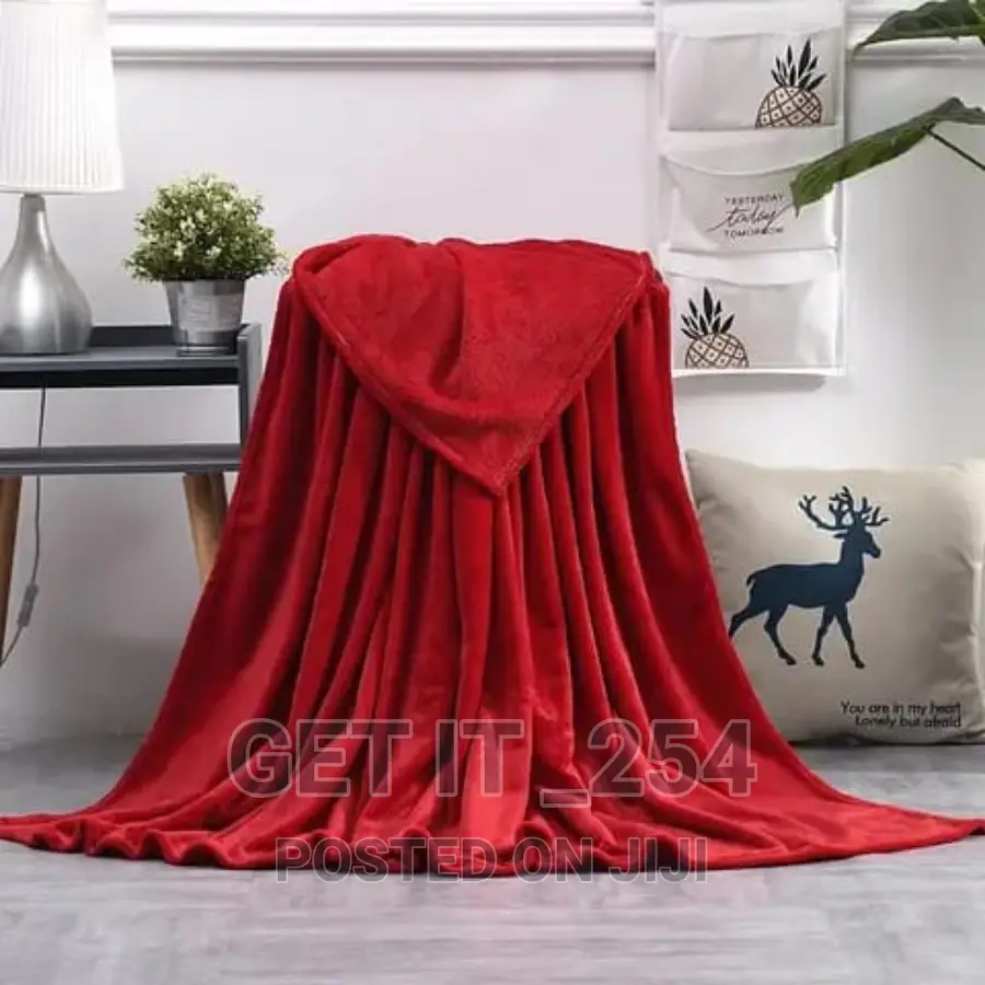 Plain Coral Fleece Throw Away Blanket