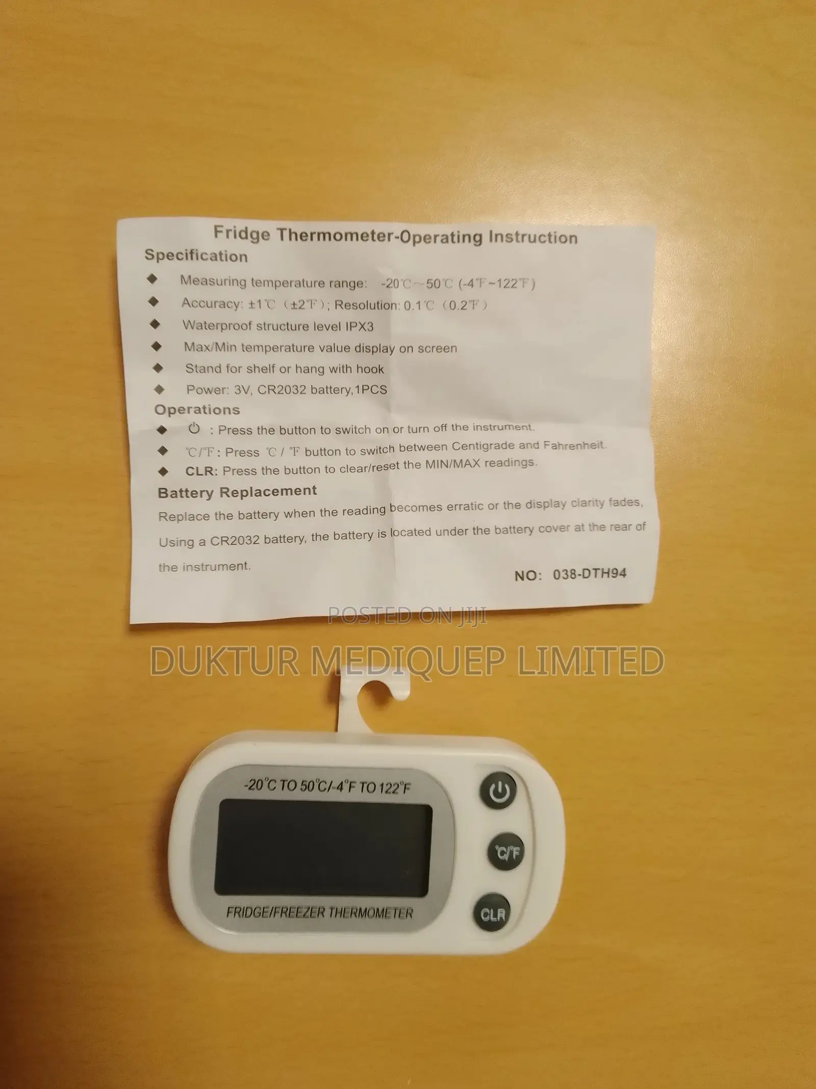 Digital Magnetic (Vaccine) Fridge Thermometer